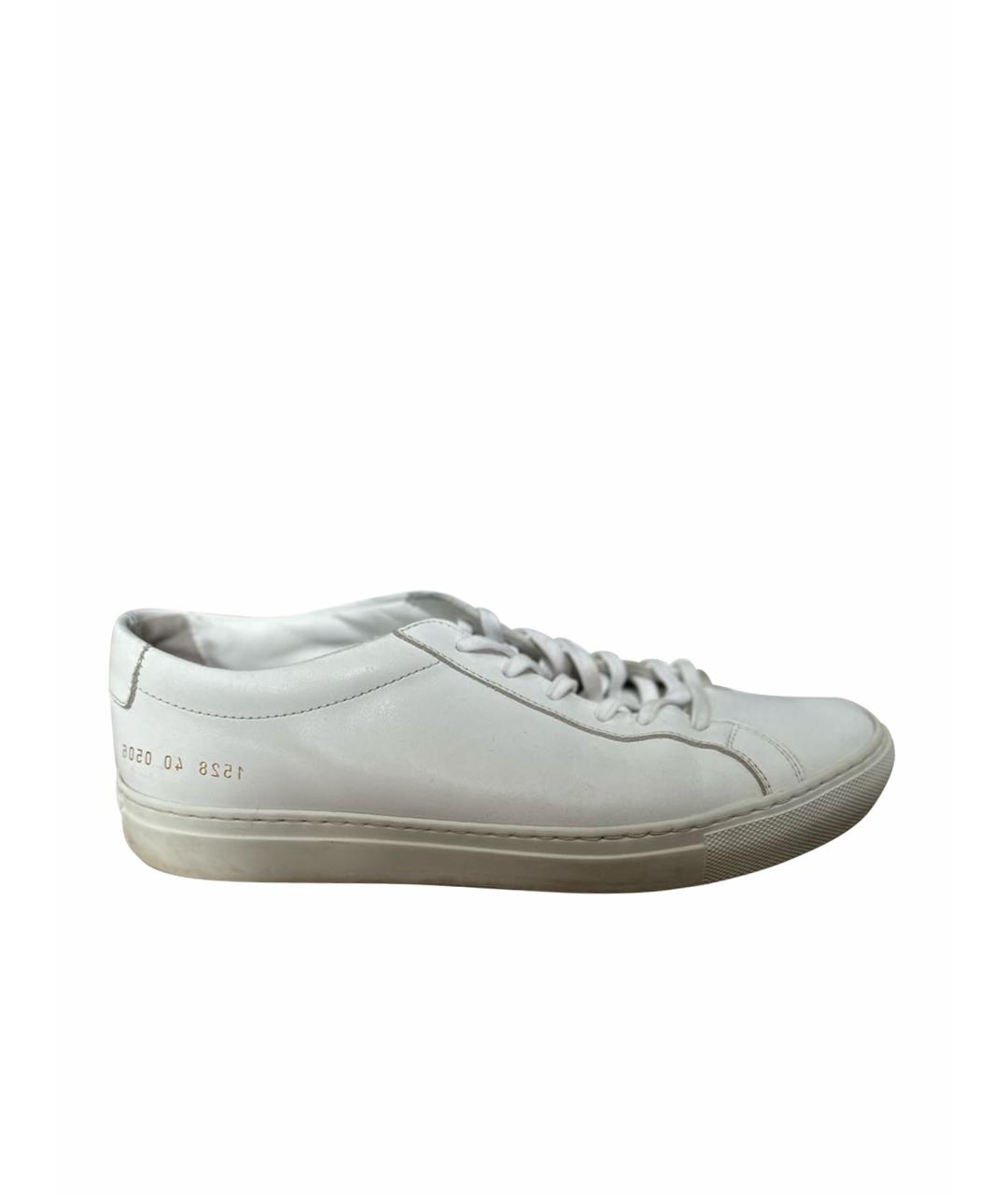 COMMON PROJECTS Белые кожаные низкие кроссовки / кеды, фото 1