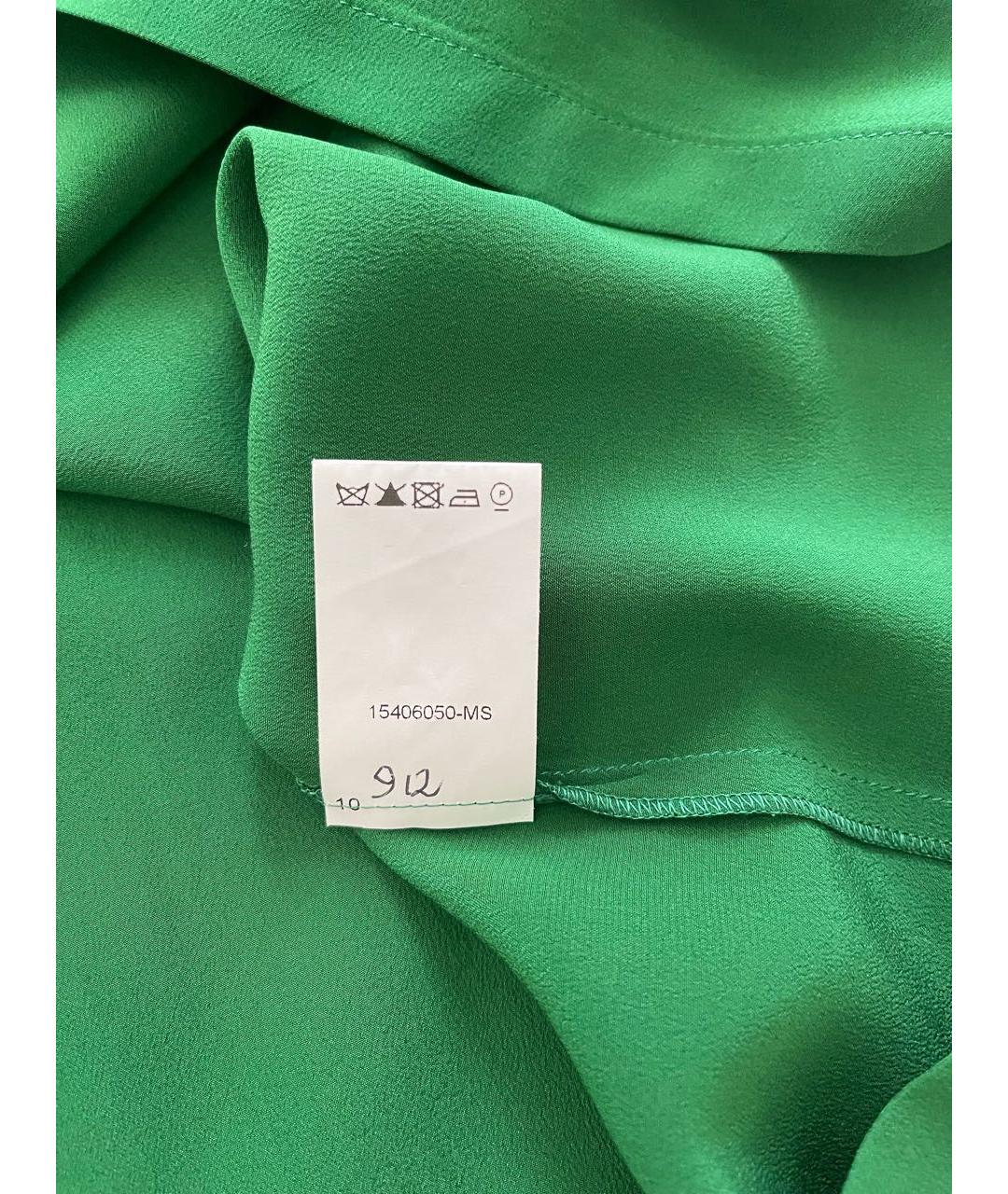 SONIA RYKIEL Зеленая шелковая блузы, фото 7