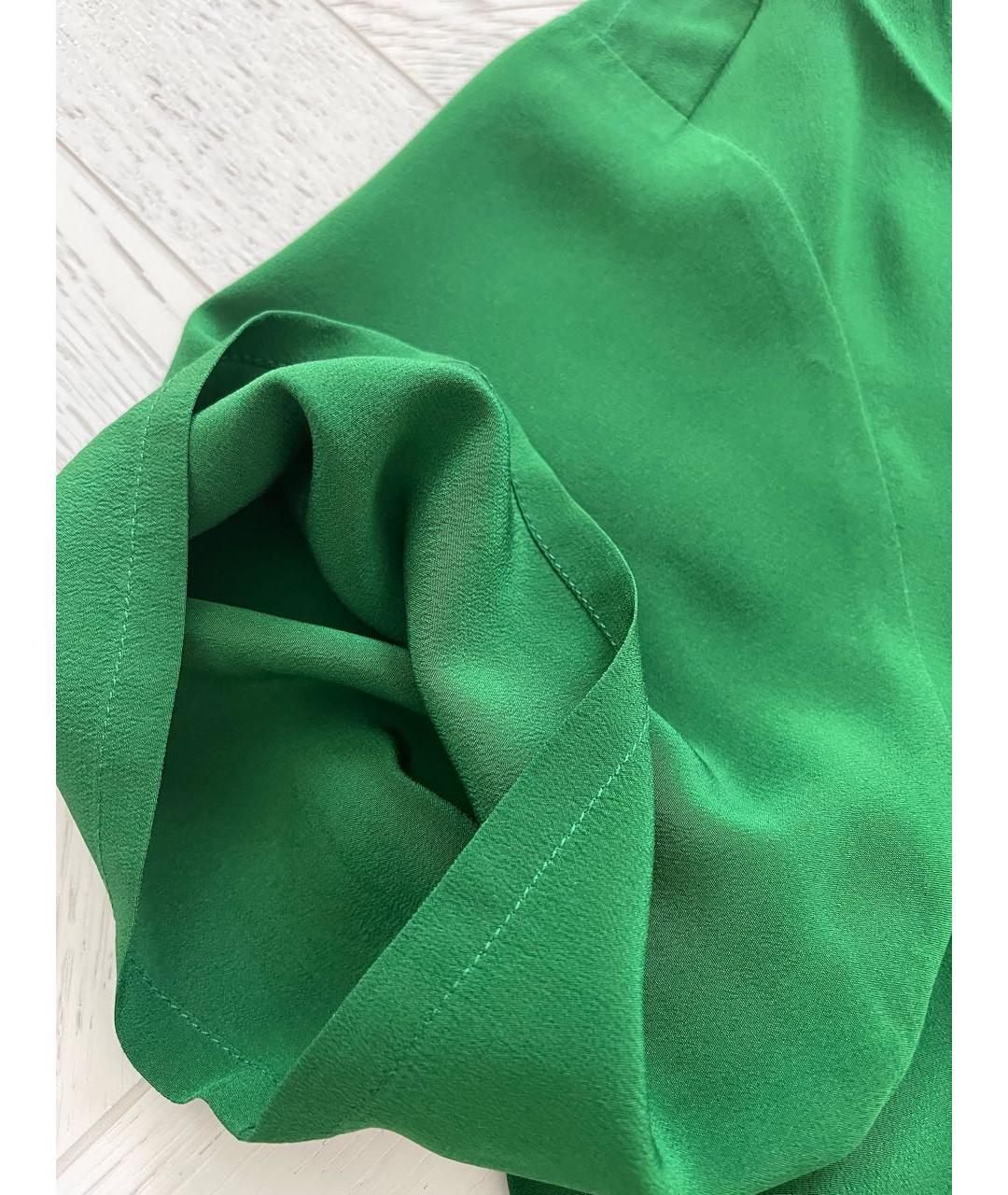 SONIA RYKIEL Зеленая шелковая блузы, фото 5
