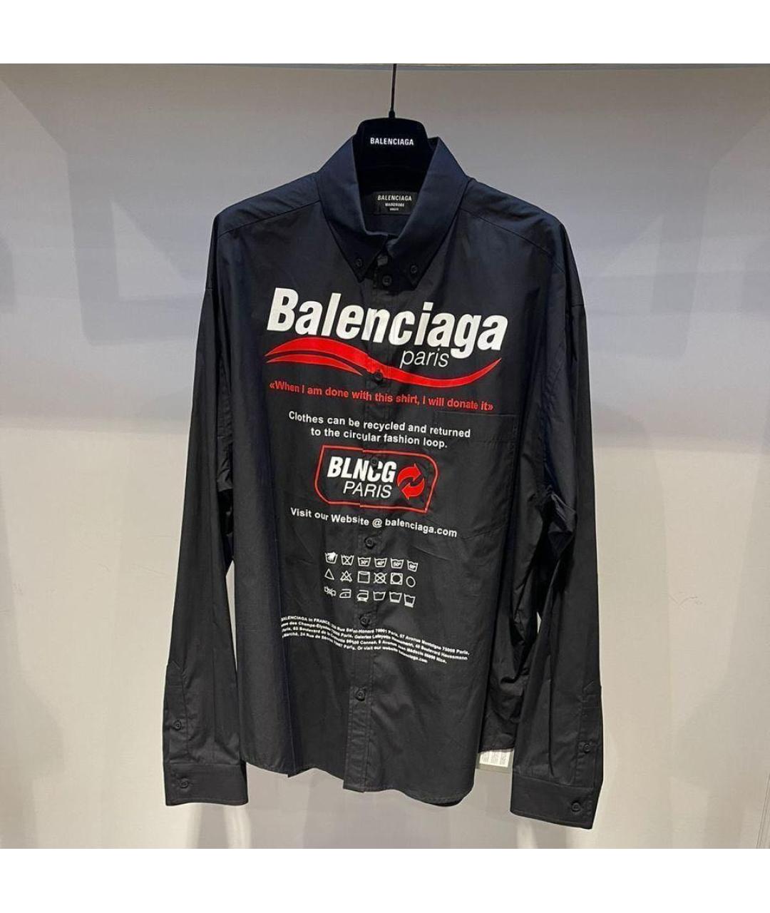 BALENCIAGA Черная кэжуал рубашка, фото 2