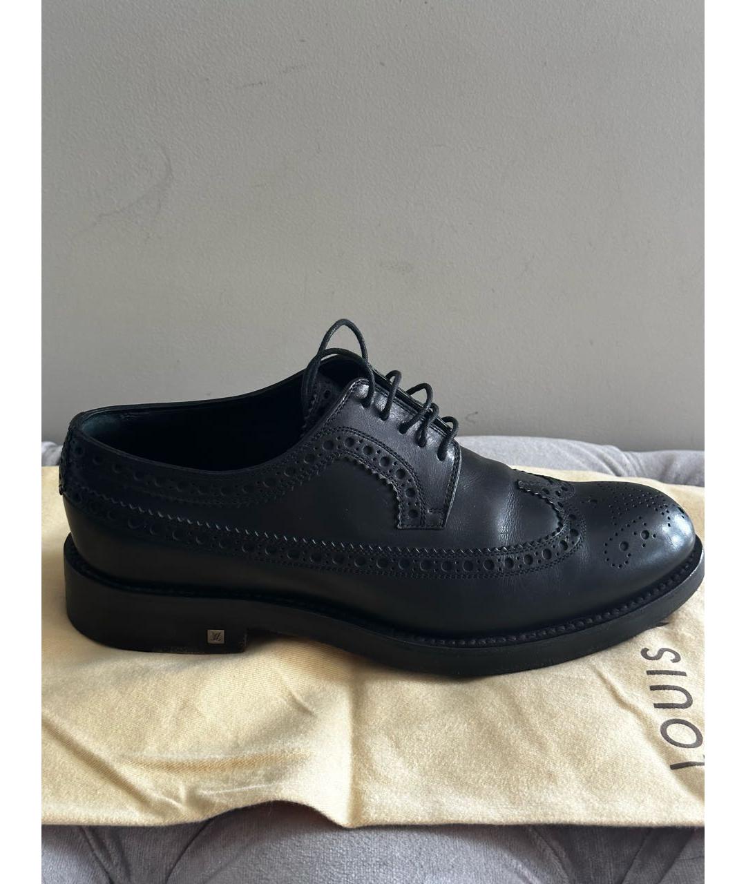LOUIS VUITTON Черные кожаные ботинки, фото 9