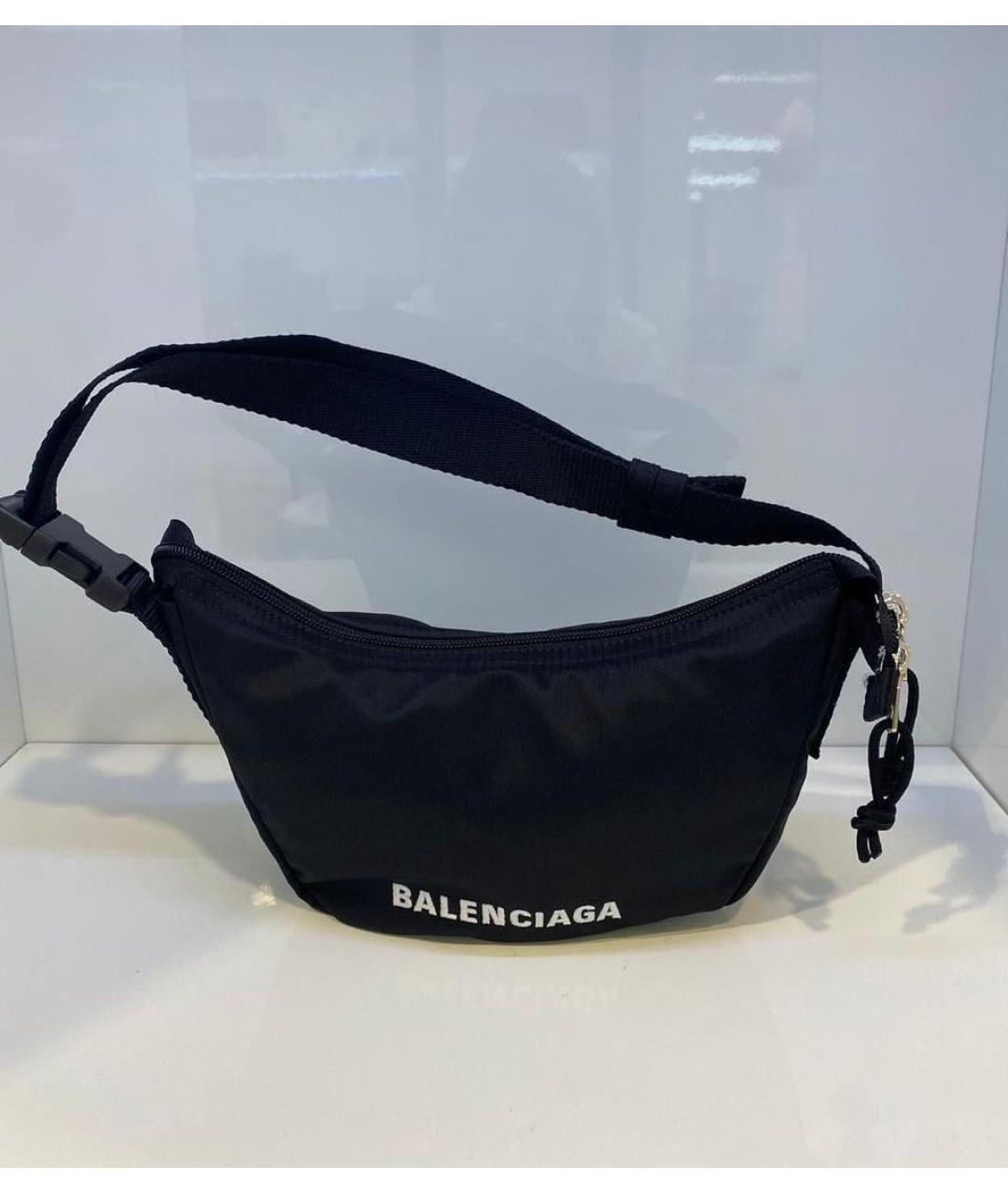 BALENCIAGA Черная поясная сумка, фото 3