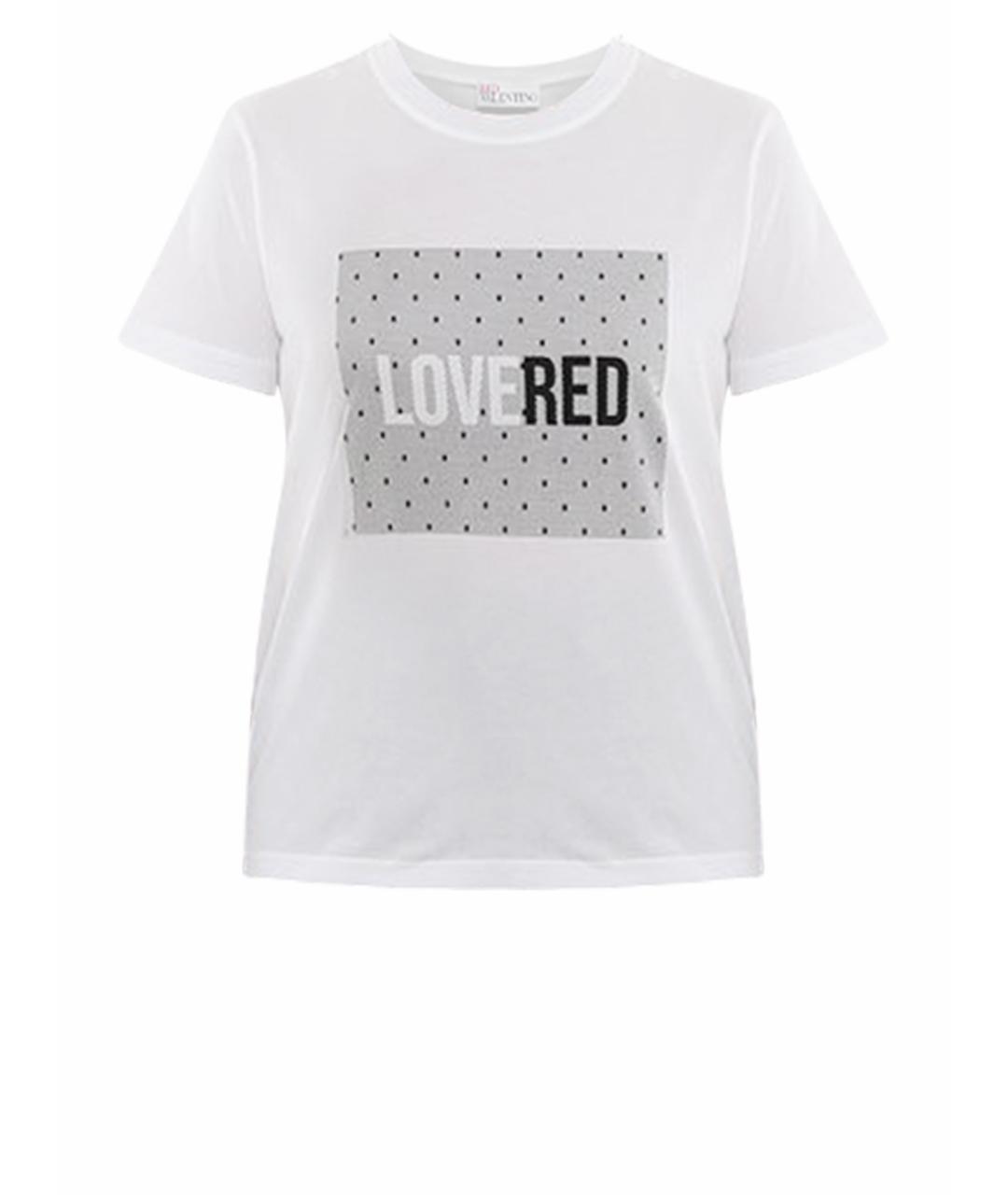 RED VALENTINO Белая хлопковая футболка, фото 1