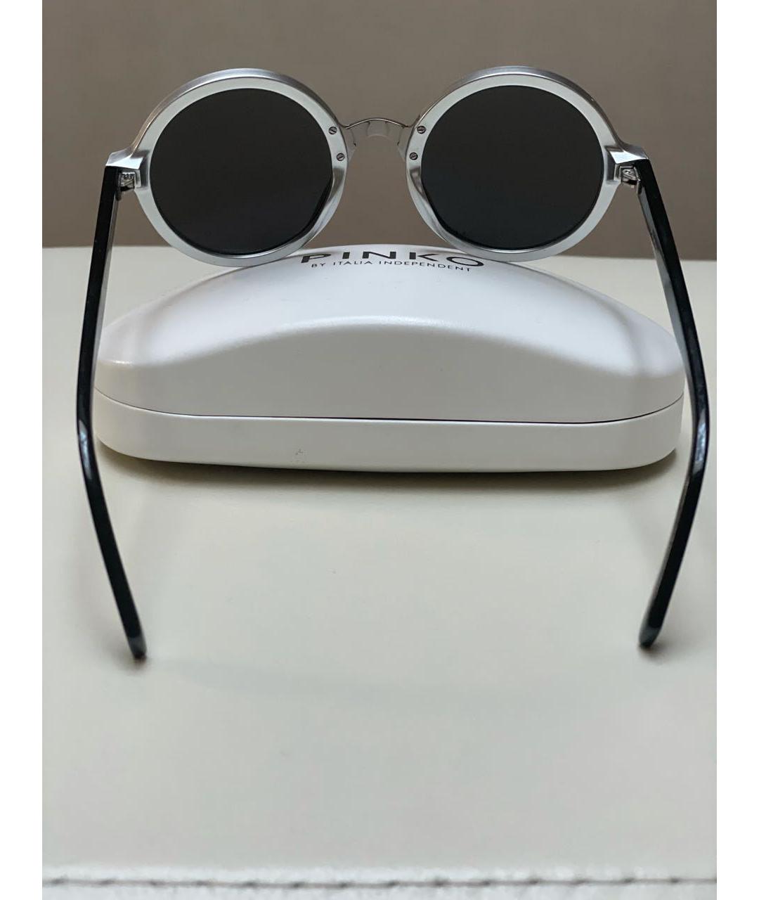 PINKO Серебряные пластиковые солнцезащитные очки, фото 2
