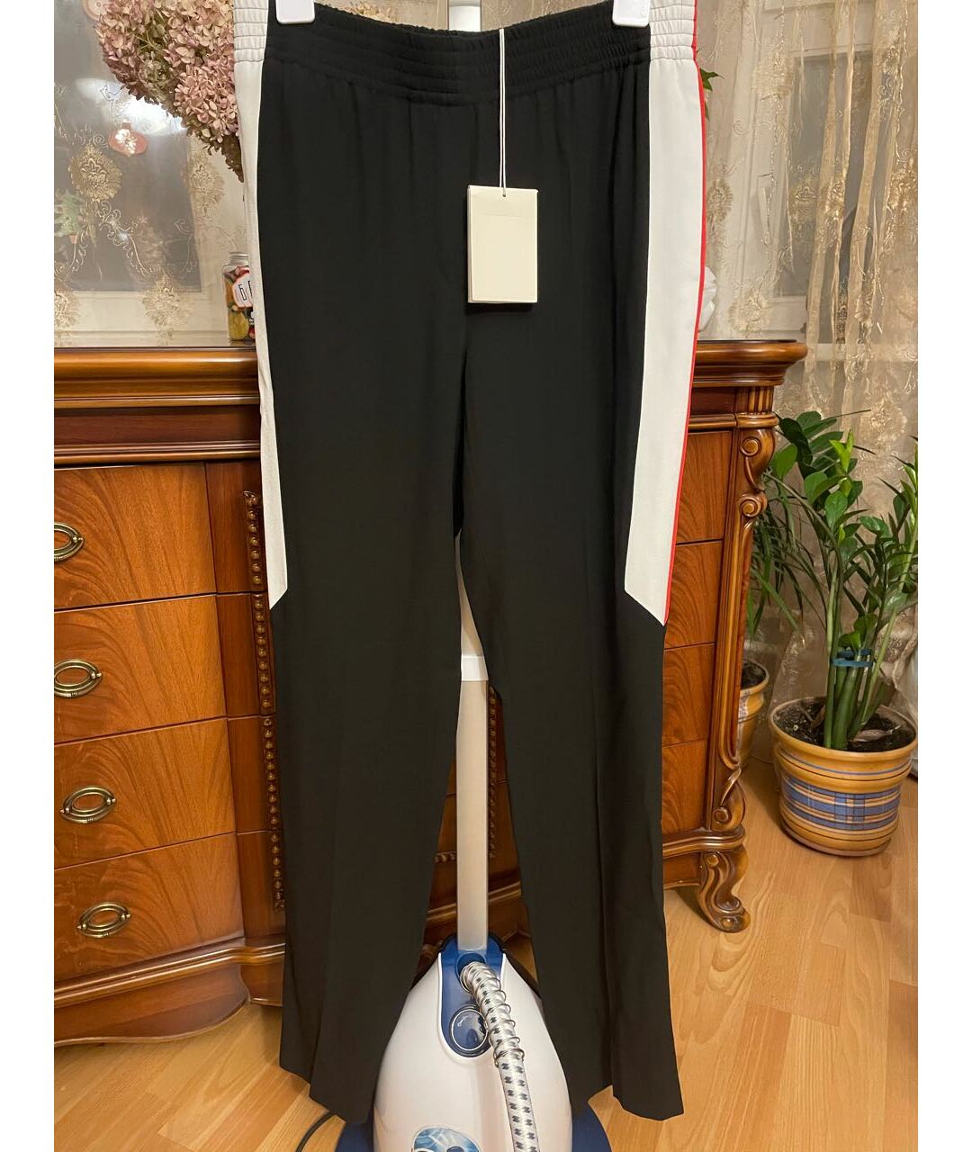 GIVENCHY Черные вискозные прямые брюки, фото 3