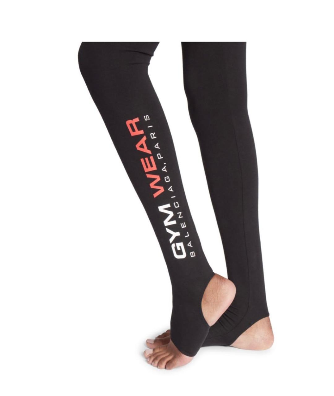 BALENCIAGA Черные хлопковые леггинсы и велосипедки, фото 4