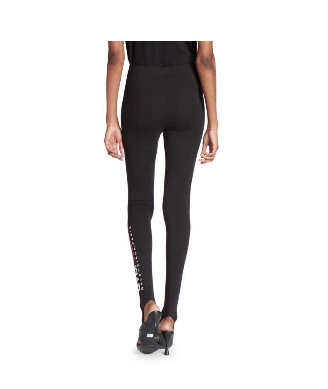 BALENCIAGA Черные хлопковые леггинсы и велосипедки, фото 2