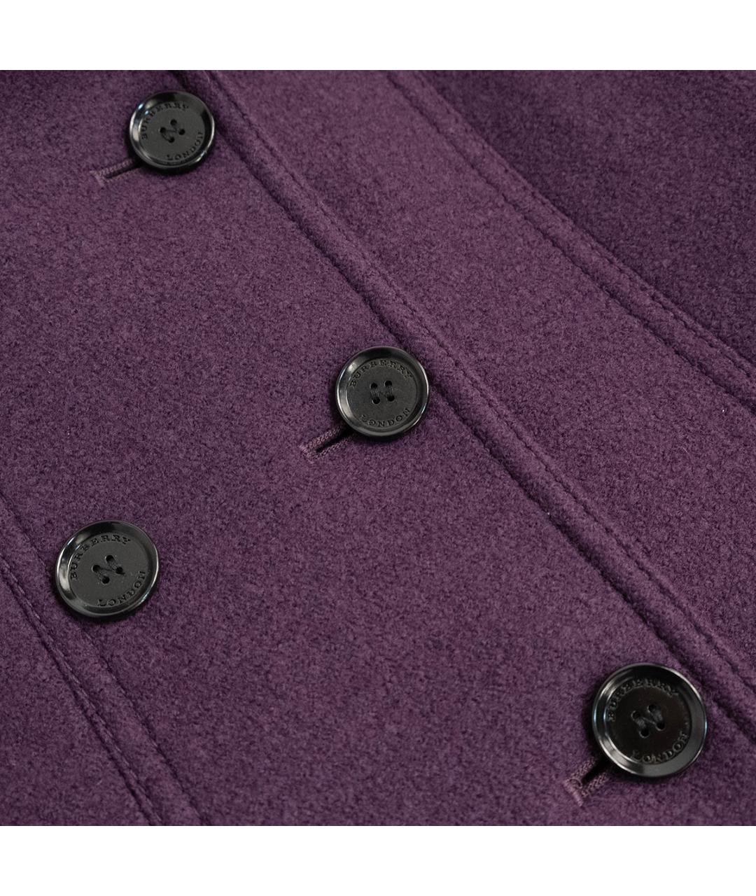 BURBERRY Фиолетовое шерстяное пальто, фото 4