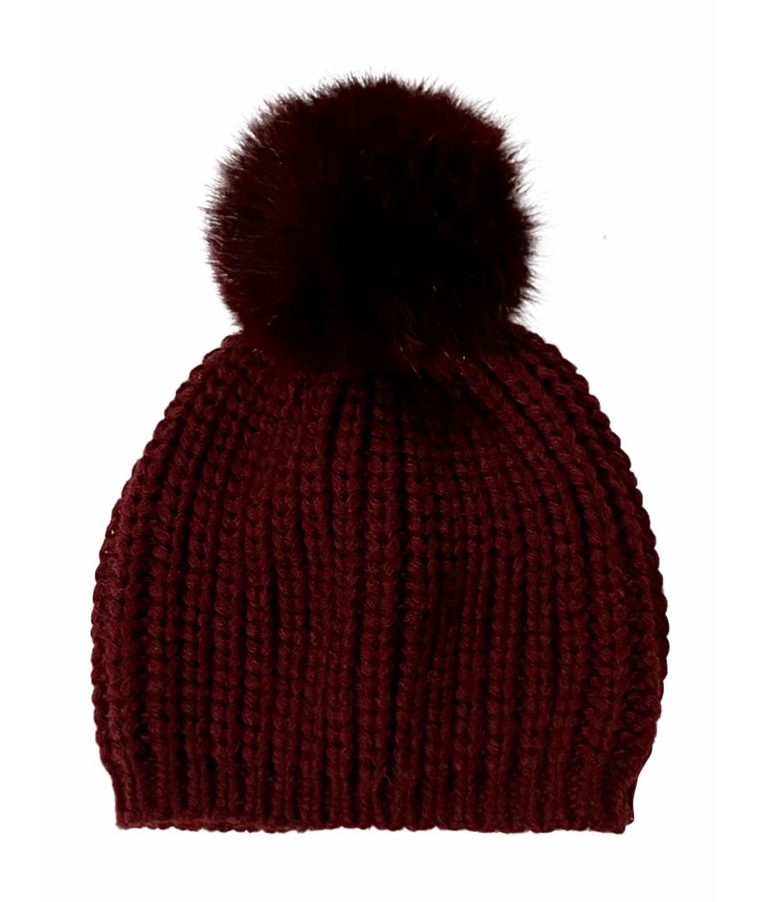 SANDRO Бордовая шерстяная шапка, фото 1