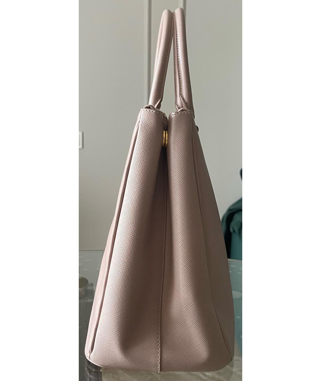 PRADA Розовая кожаная сумка с короткими ручками, фото 3
