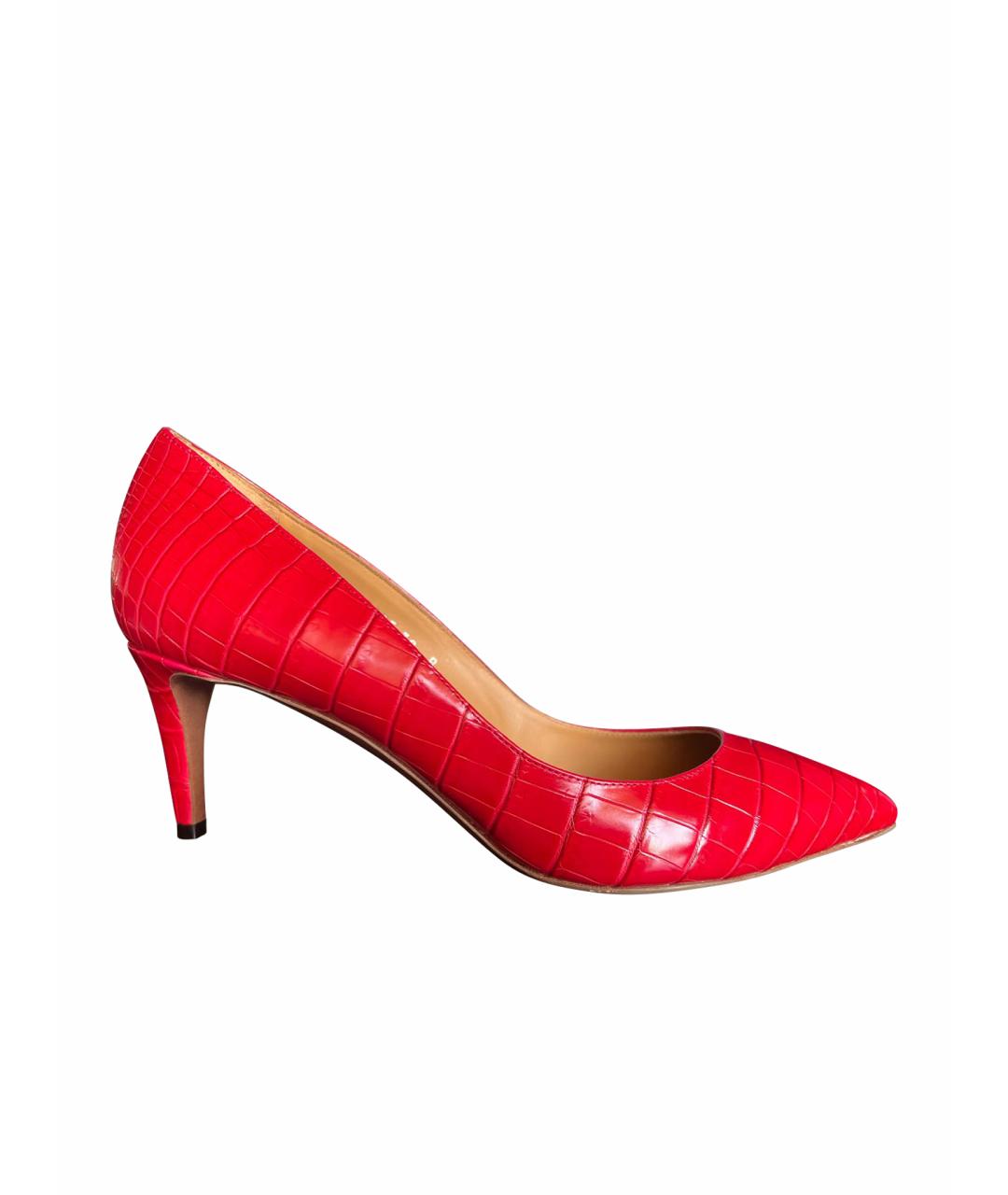 RALPH LAUREN Красные туфли из экзотической кожи, фото 1