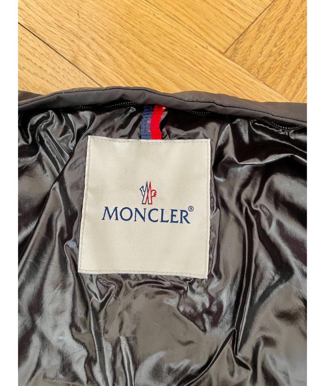 MONCLER Черный пуховик, фото 5