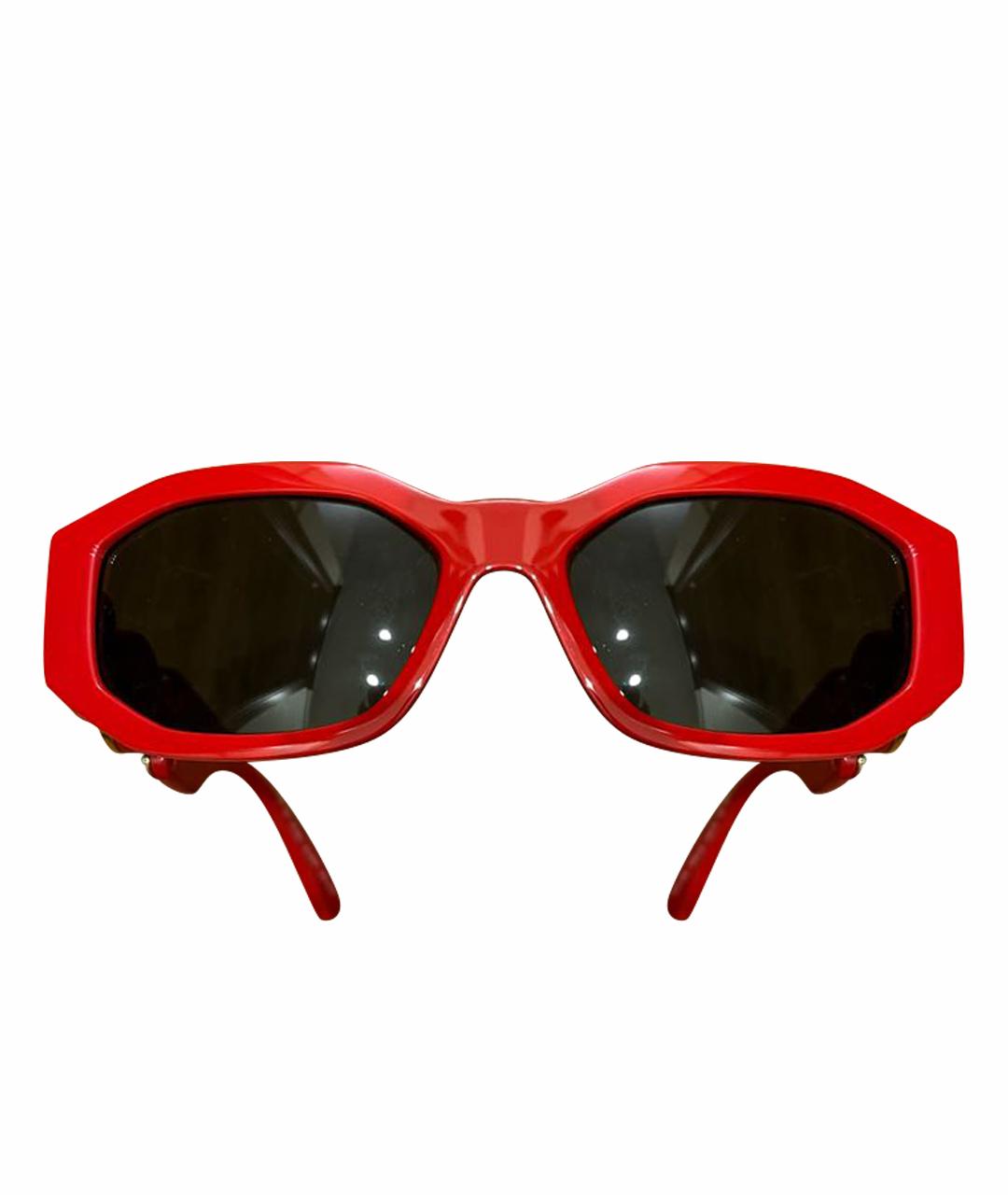 VERSACE Красные пластиковые солнцезащитные очки, фото 1