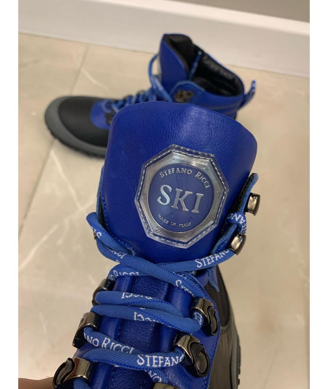 STEFANO RICCI Синие ботинки, фото 4