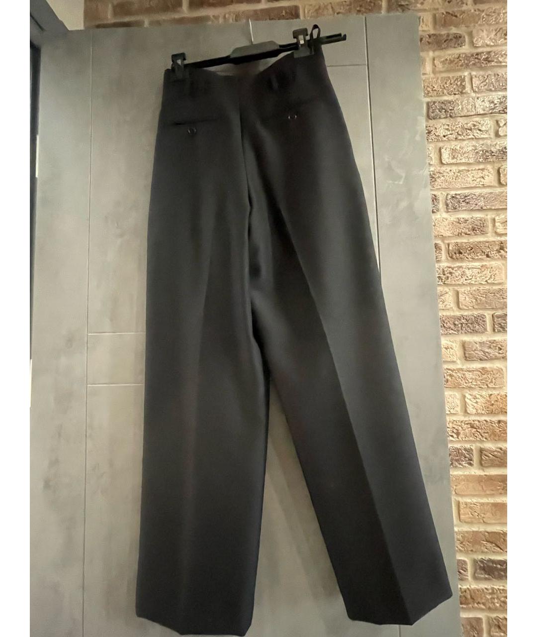 CELINE Черные шерстяные брюки широкие, фото 2