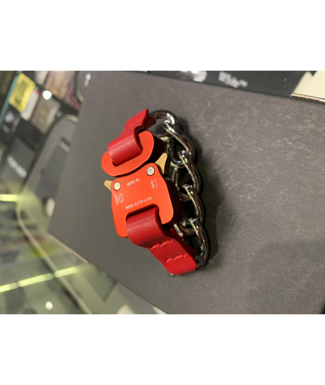 1017 ALYX 9SM Красный металлический браслет, фото 3