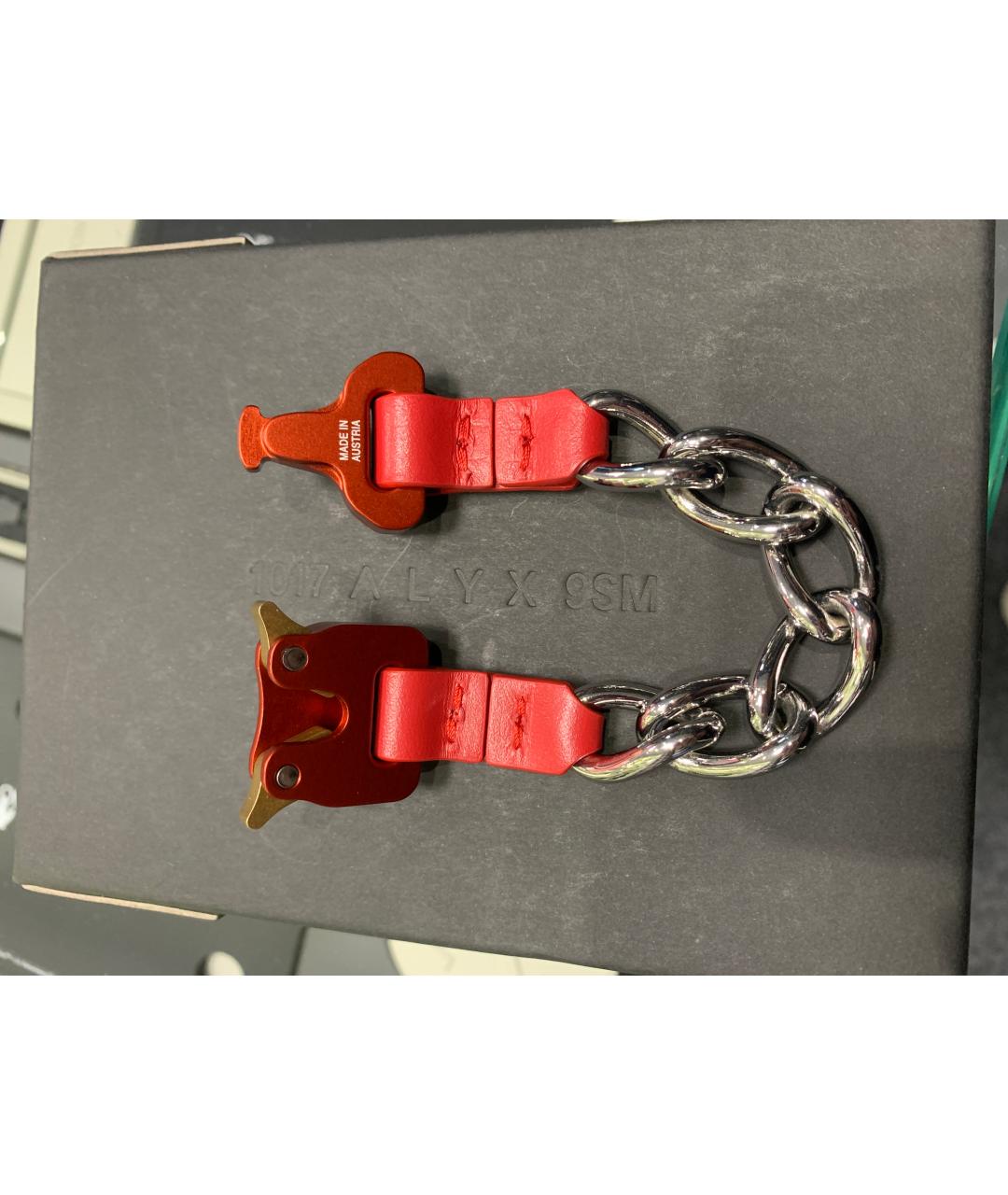 1017 ALYX 9SM Красный металлический браслет, фото 5