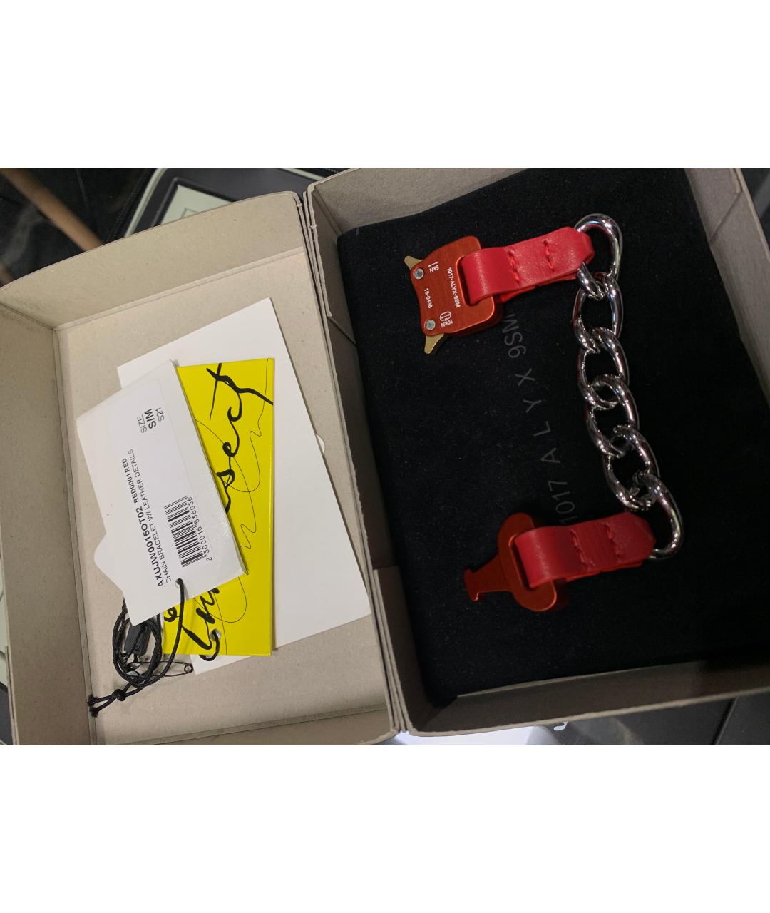 1017 ALYX 9SM Красный металлический браслет, фото 6