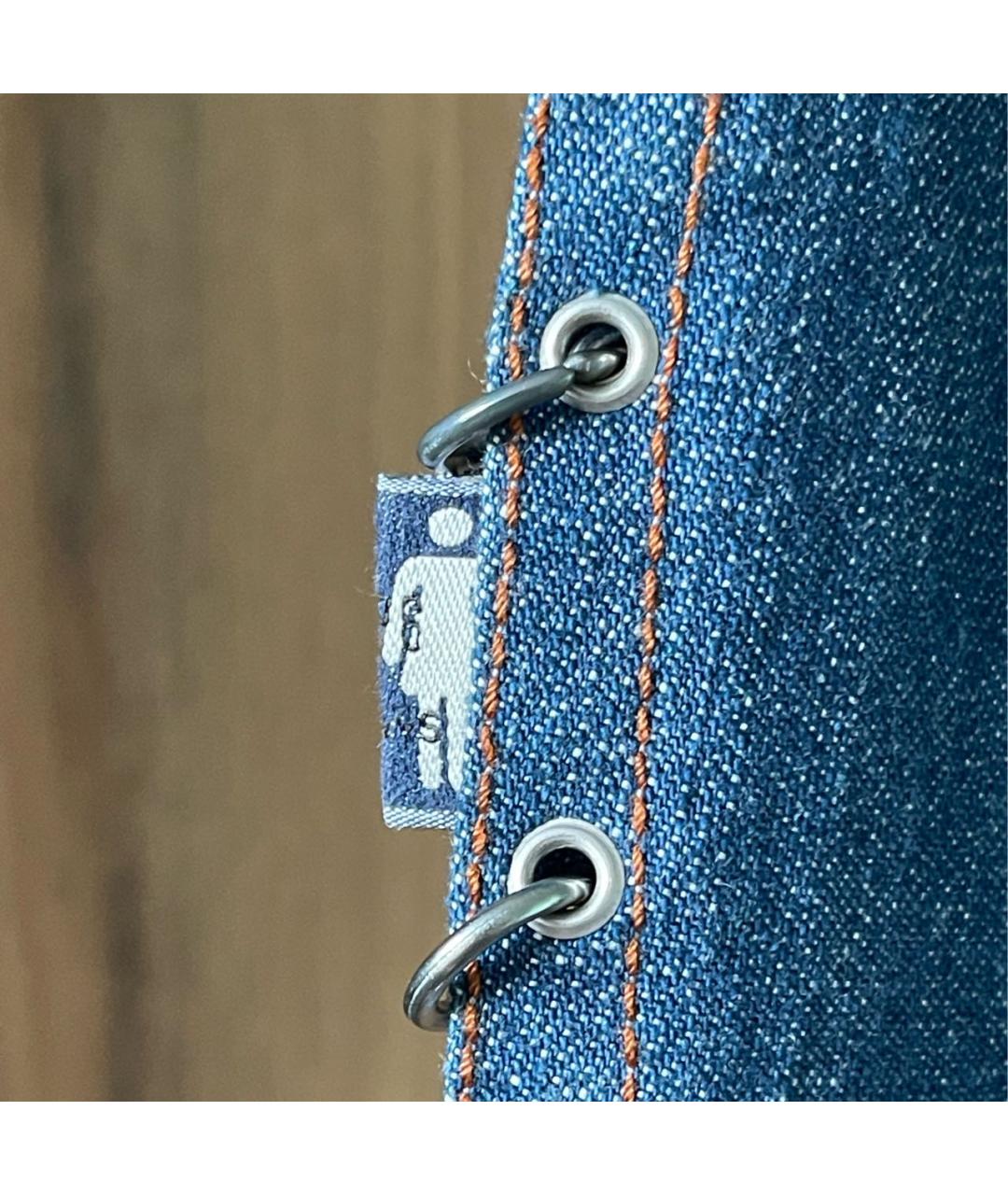JEAN PAUL GAULTIER Синие хлопко-эластановые джинсы слим, фото 7