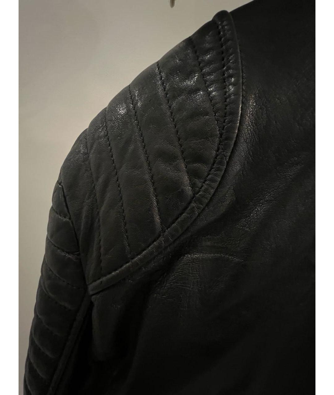 BIKKEMBERGS Черная кожаная куртка, фото 4