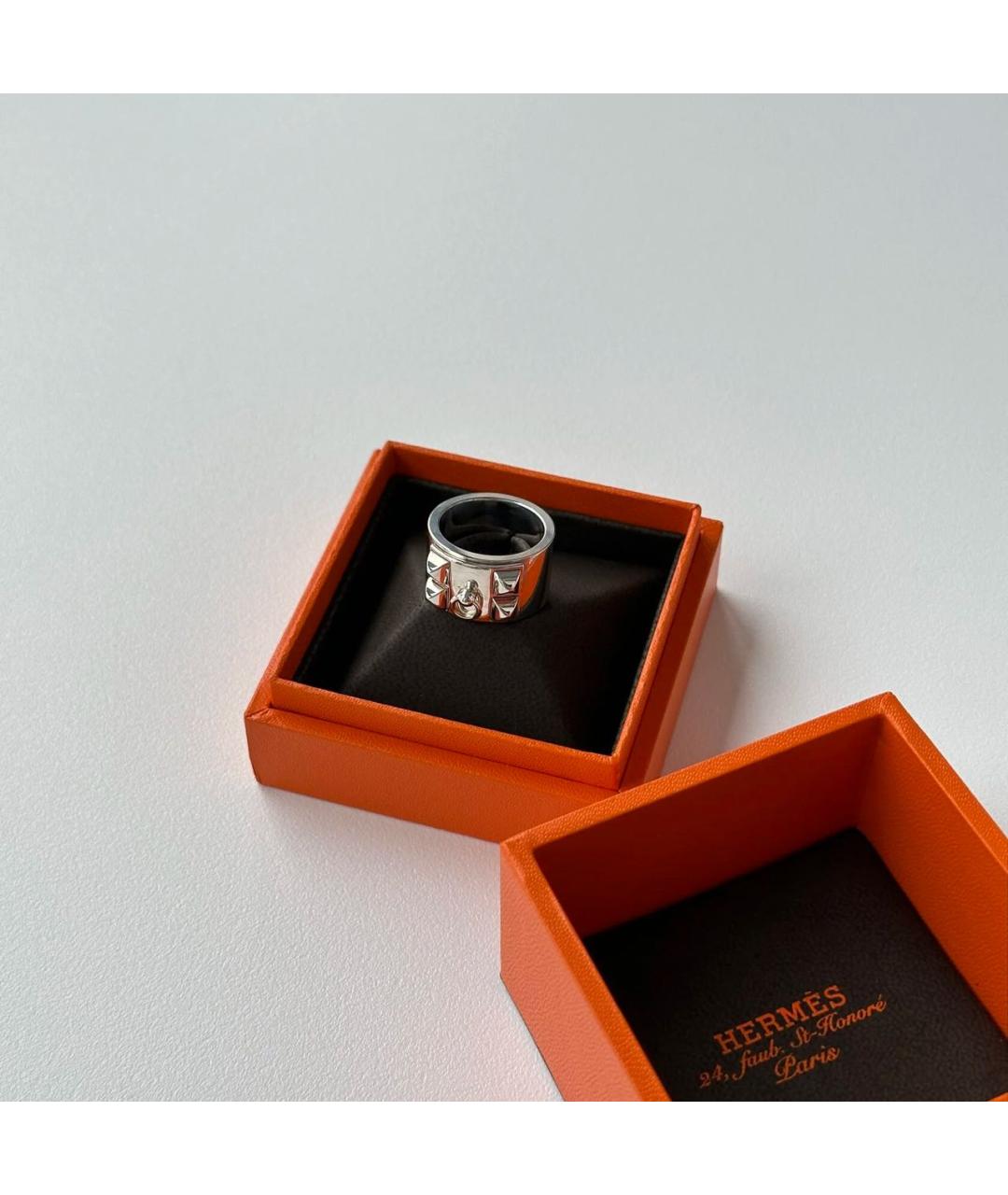 HERMES Серебряное серебряное кольцо, фото 3