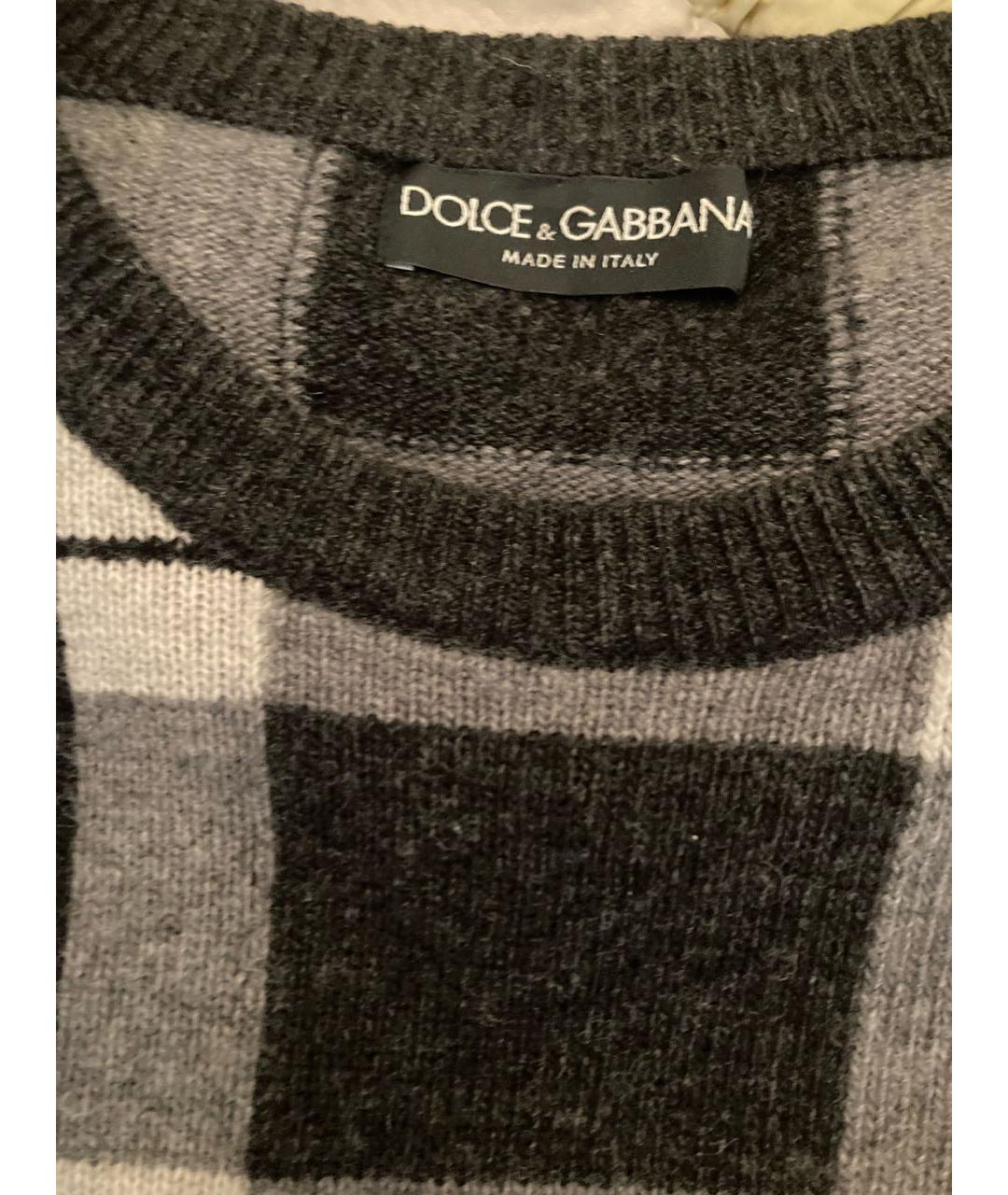 DOLCE&GABBANA Антрацитовый кашемировый джемпер / свитер, фото 3