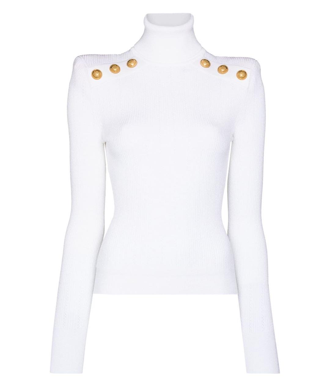 BALMAIN Белый джемпер / свитер, фото 4