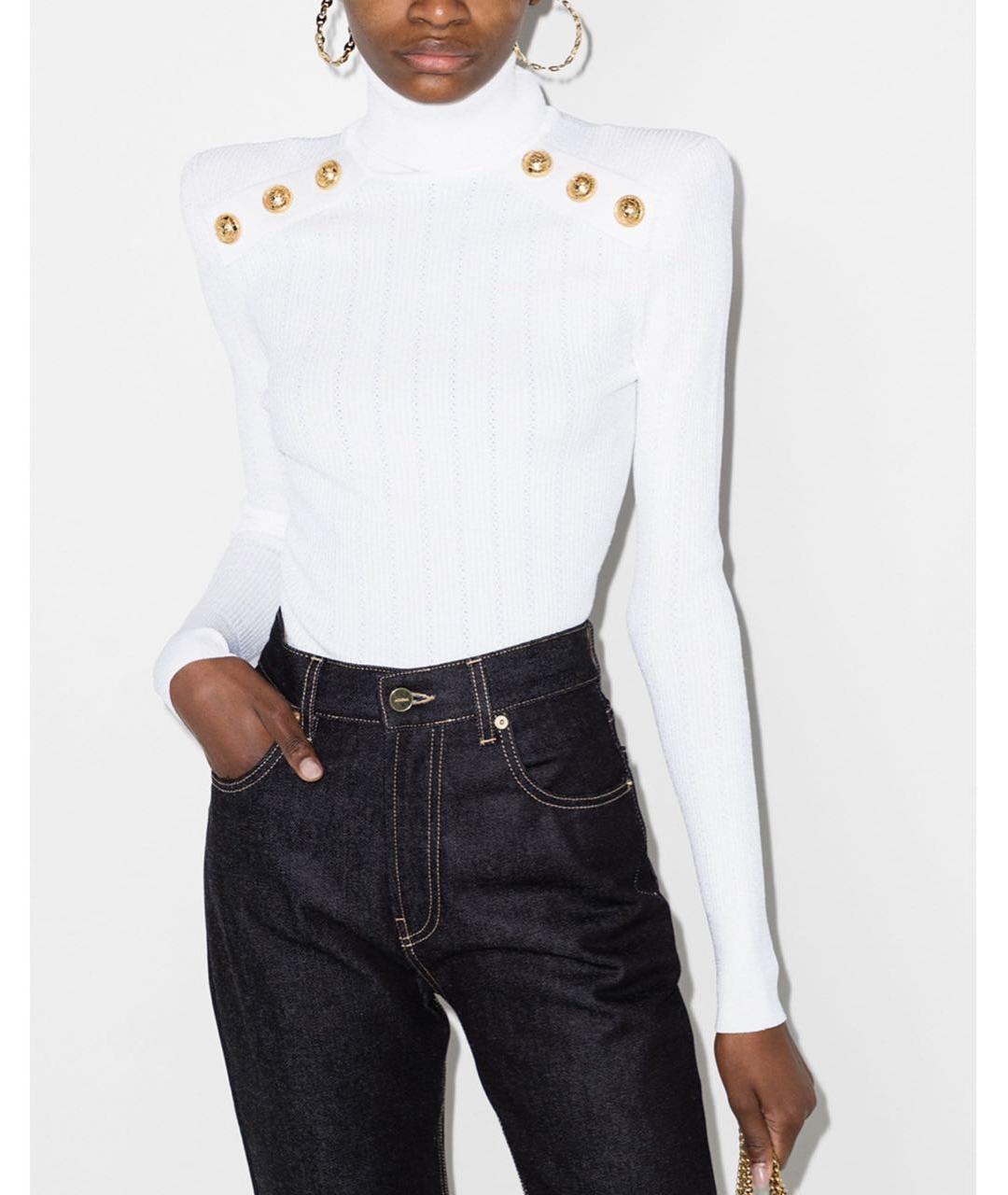 BALMAIN Белый джемпер / свитер, фото 2