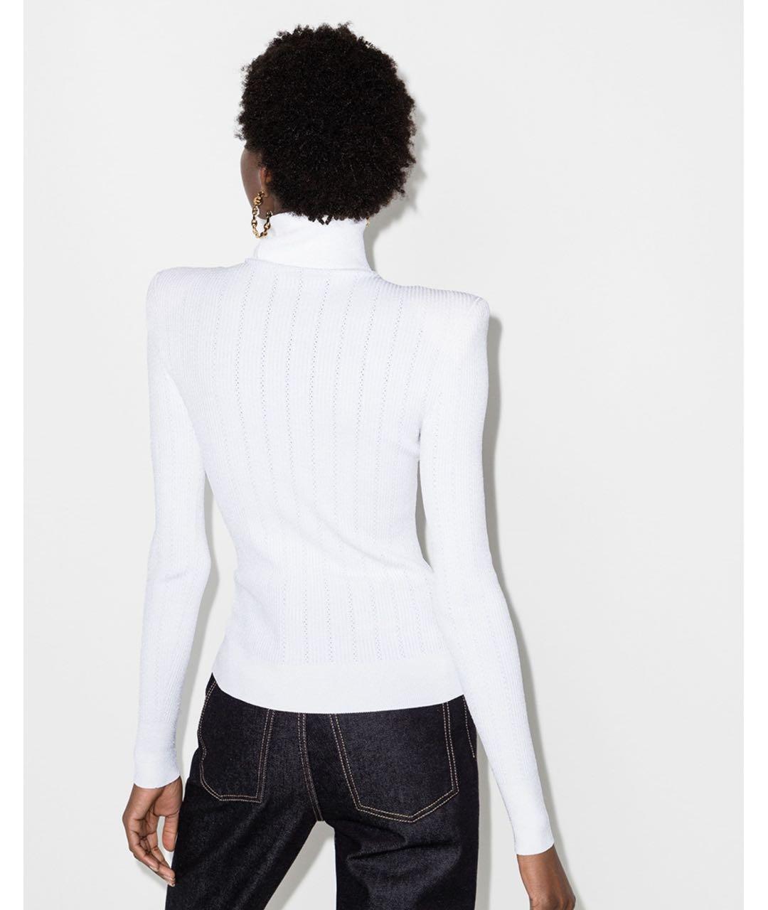BALMAIN Белый джемпер / свитер, фото 3
