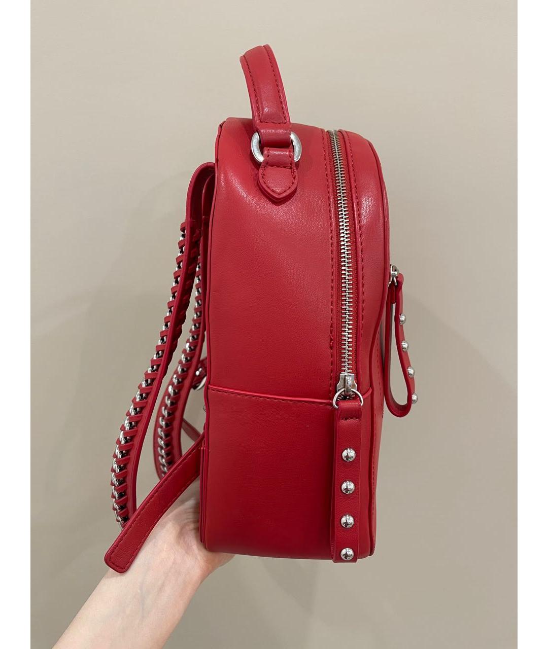 LOVE MOSCHINO Красный рюкзак из искусственной кожи, фото 3