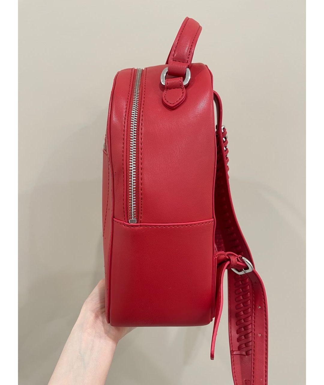 LOVE MOSCHINO Красный рюкзак из искусственной кожи, фото 6