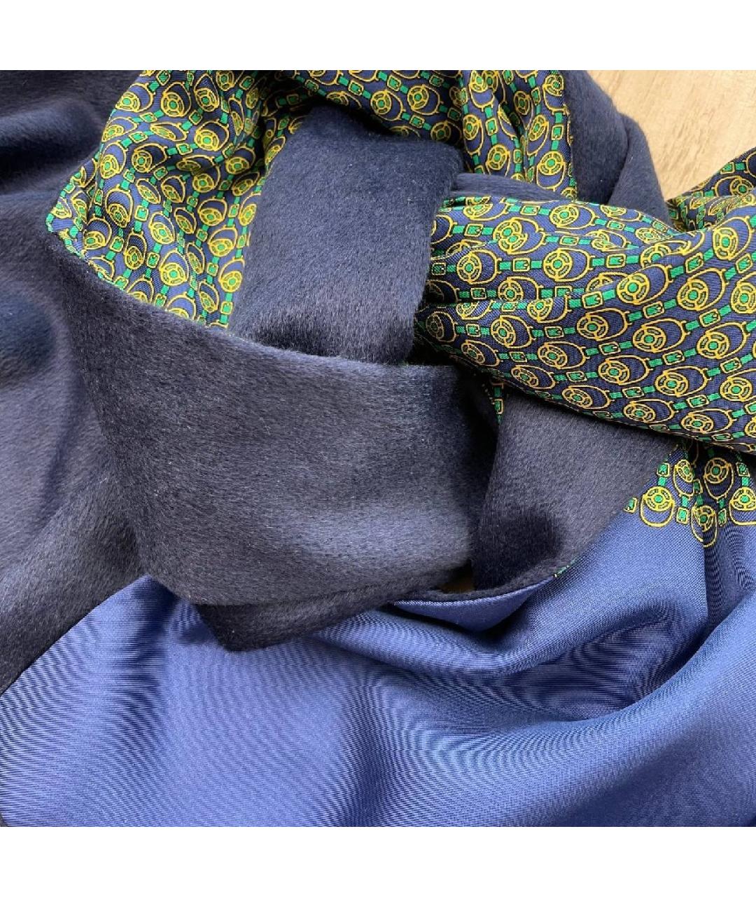 HERMES PRE-OWNED Синий шерстяной шарф, фото 7