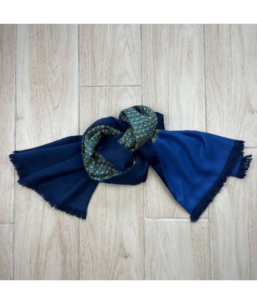 HERMES PRE-OWNED Синий шерстяной шарф, фото 2