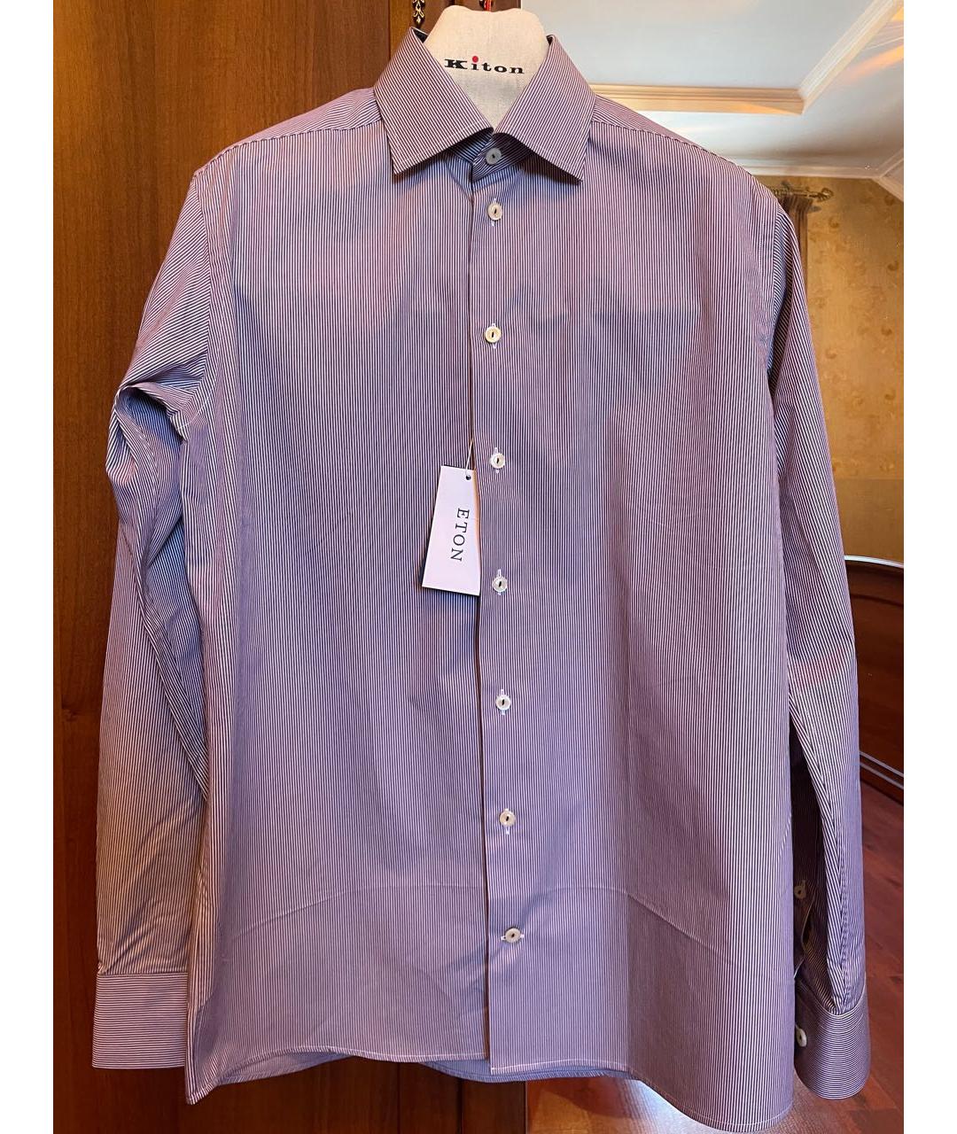 ETON Коричневая хлопковая кэжуал рубашка, фото 5