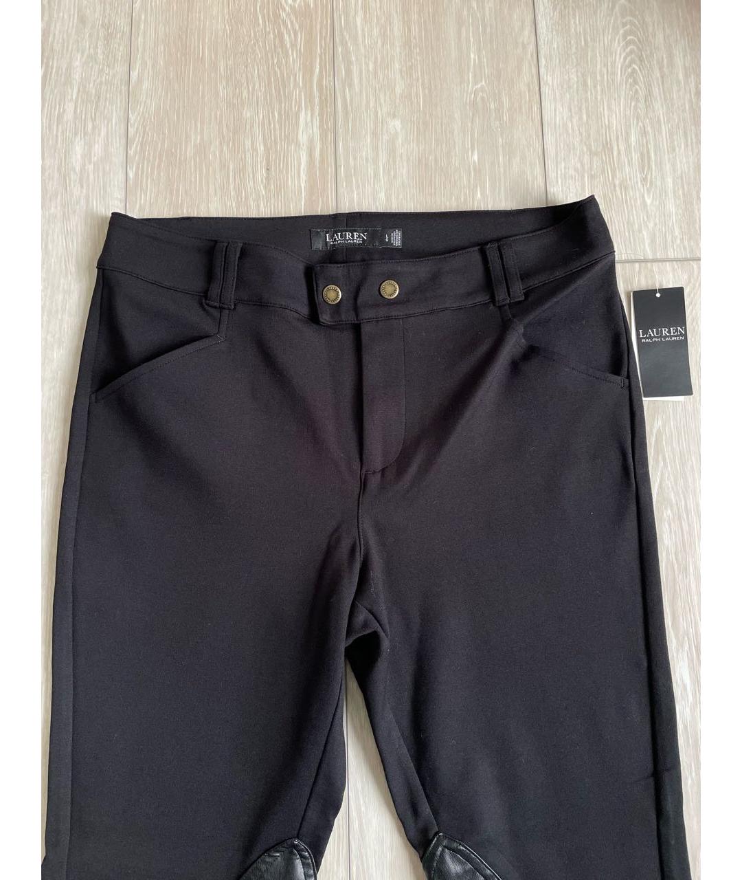 RALPH LAUREN Черные вискозные брюки узкие, фото 2