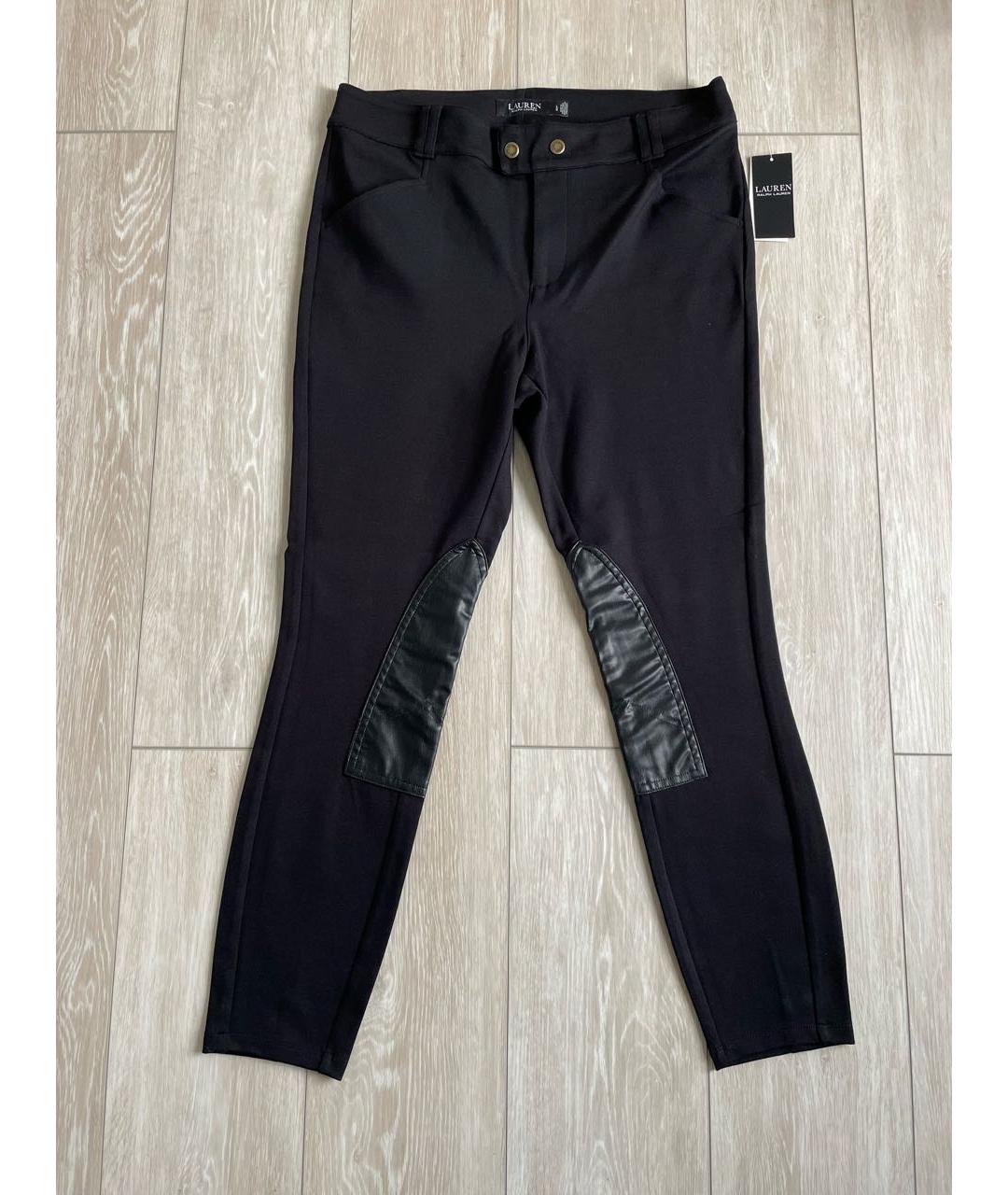 RALPH LAUREN Черные вискозные брюки узкие, фото 9