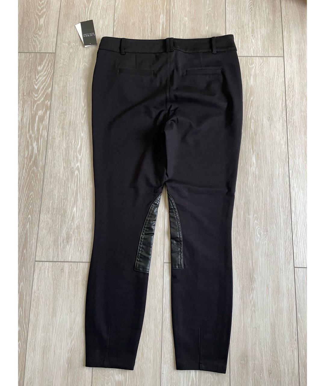 RALPH LAUREN Черные вискозные брюки узкие, фото 8