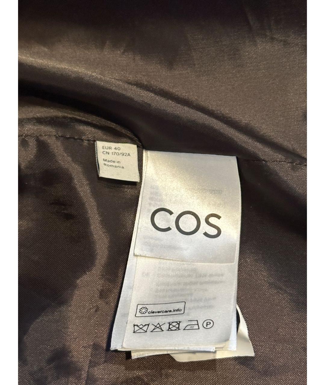 COS Коричневое шерстяное пальто, фото 5