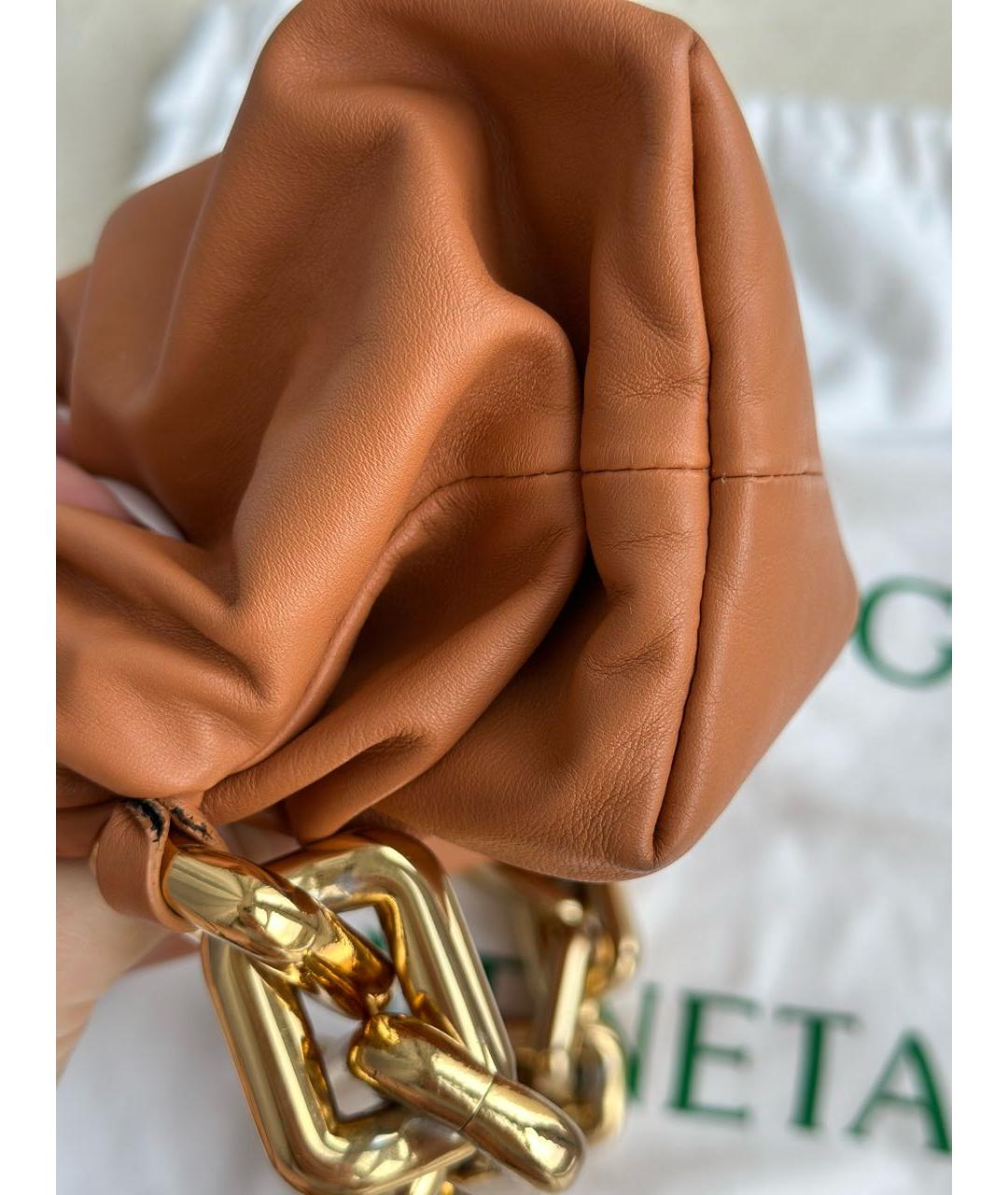 BOTTEGA VENETA Оранжевая кожаная сумка через плечо, фото 6