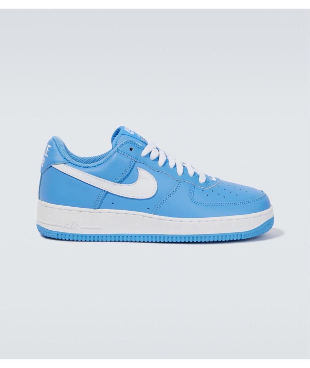NIKE Голубые кожаные высокие кроссовки / кеды, фото 7