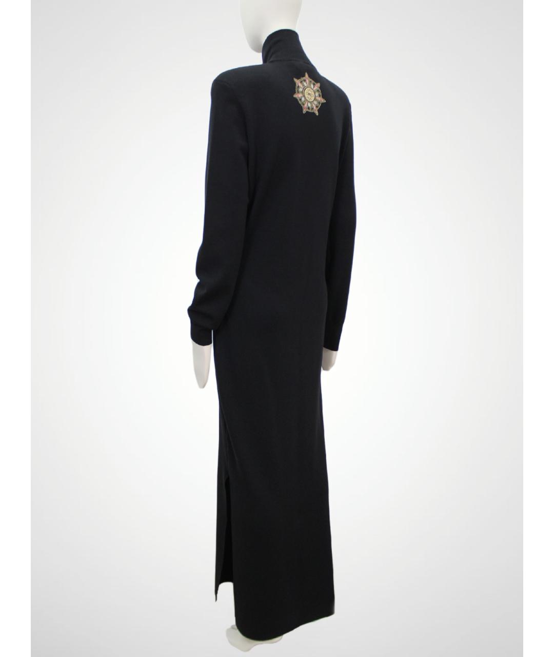 ELIE SAAB Черное шерстяное повседневное платье, фото 2