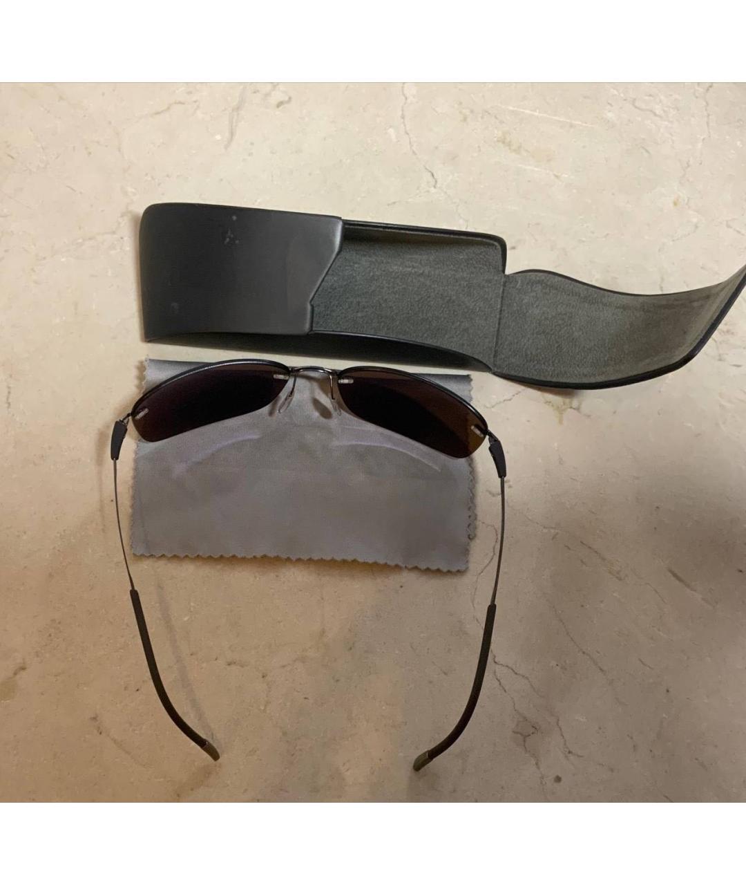 SILHOUETTE Черные металлические солнцезащитные очки, фото 6