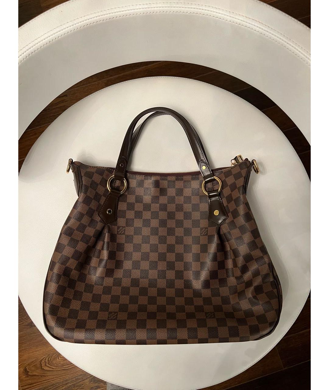 LOUIS VUITTON Коричневая сумка с короткими ручками, фото 9