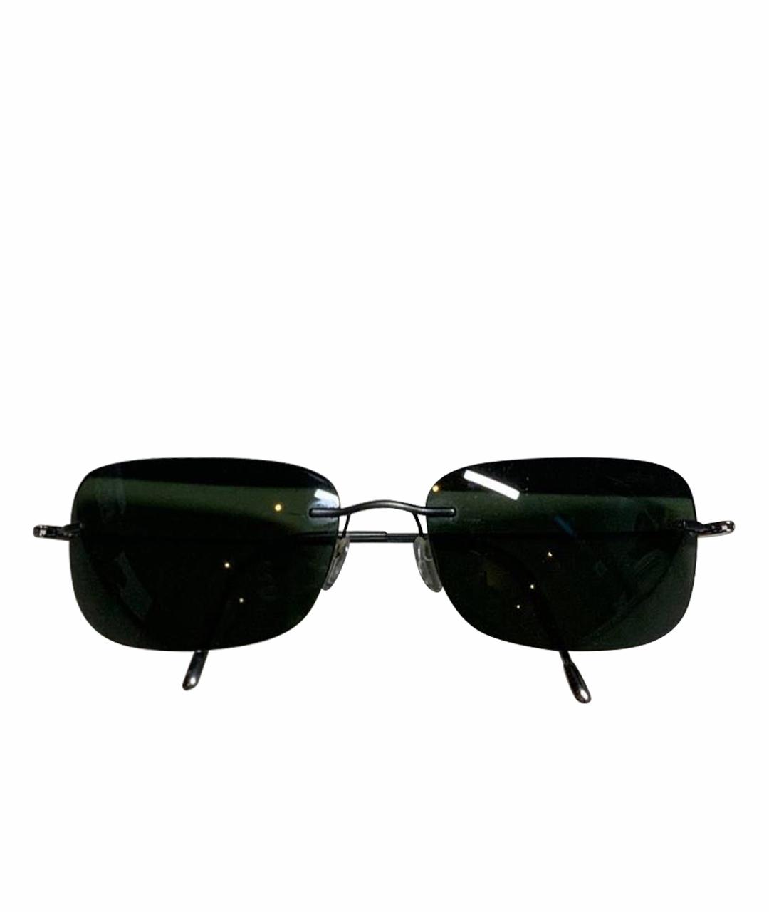SILHOUETTE Зеленые металлические солнцезащитные очки, фото 1