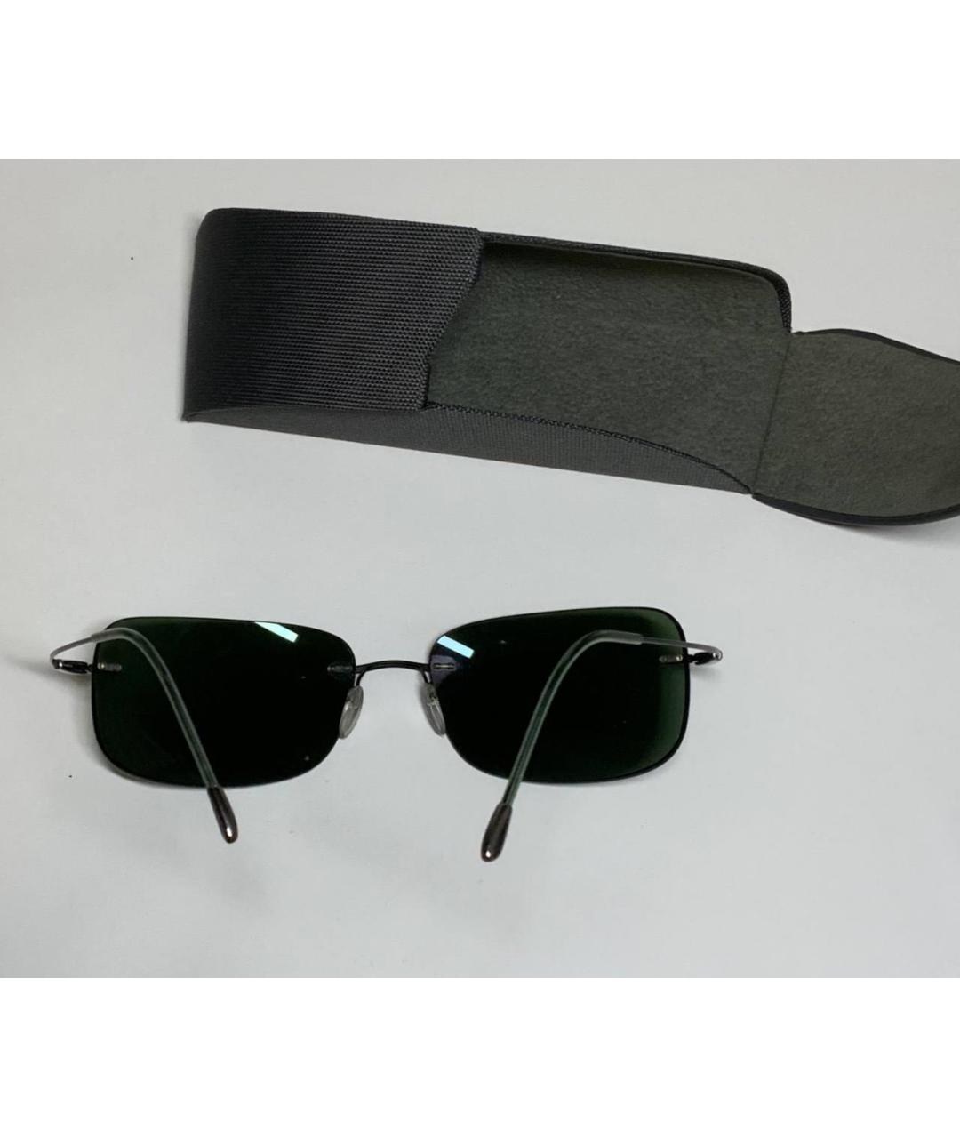 SILHOUETTE Зеленые металлические солнцезащитные очки, фото 3