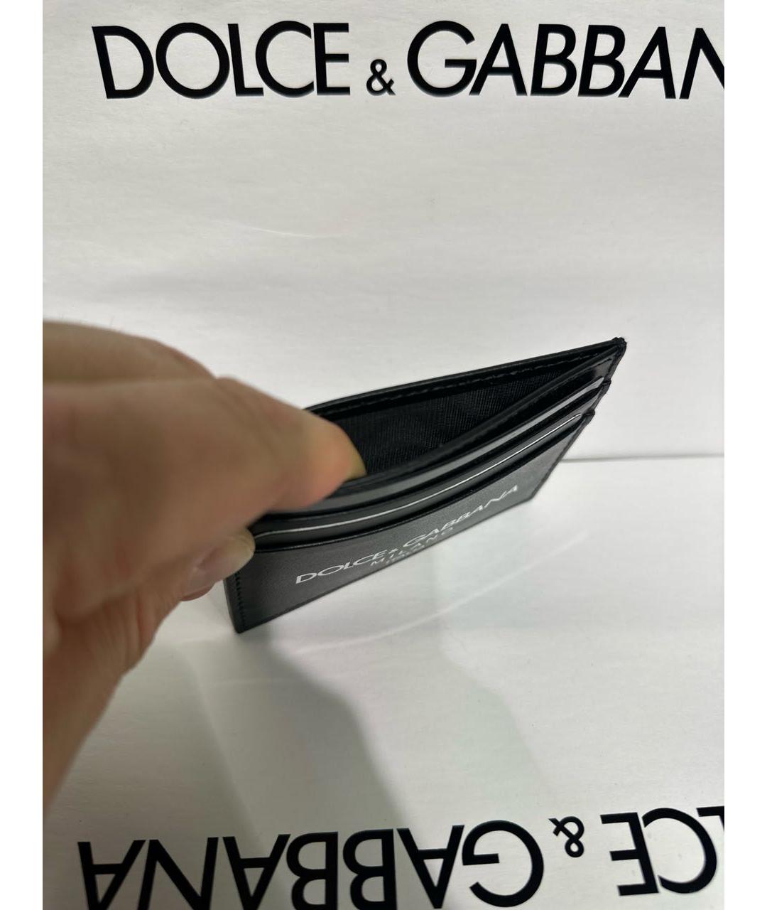 DOLCE&GABBANA Черный кожаный кардхолдер, фото 2