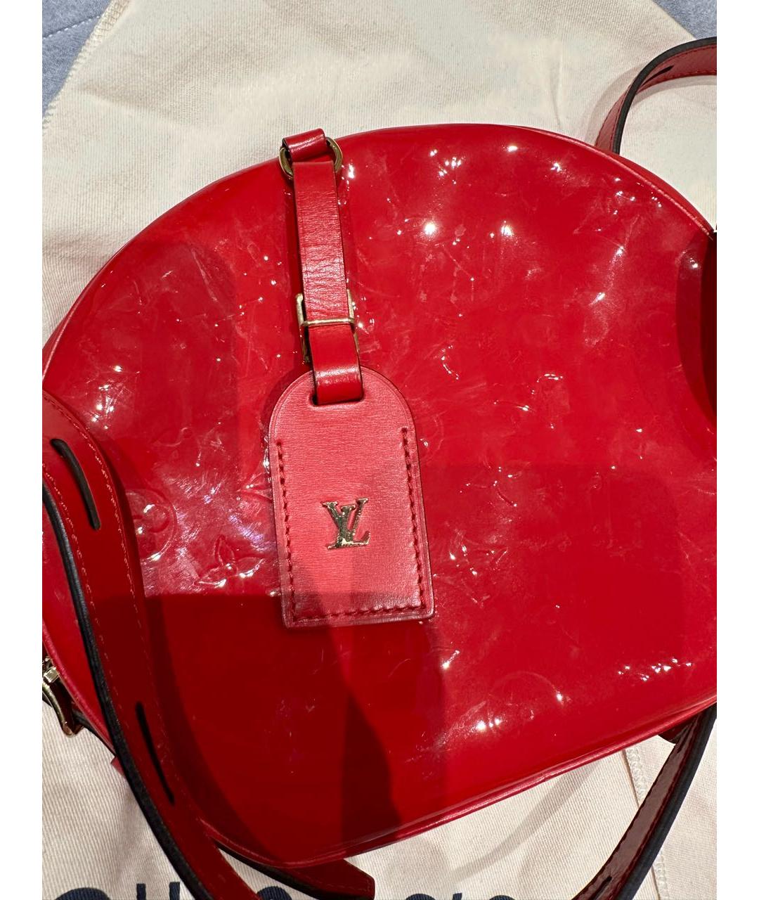 LOUIS VUITTON PRE-OWNED Красная кожаная сумка через плечо, фото 5