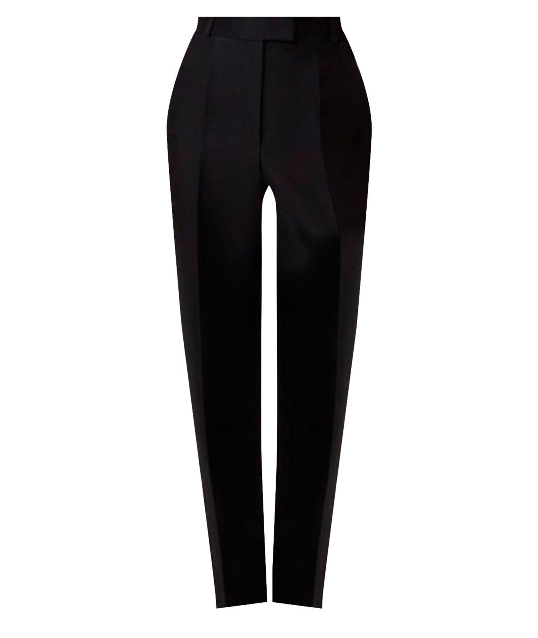 12 STOREEZ Черные шерстяные брюки широкие, фото 1