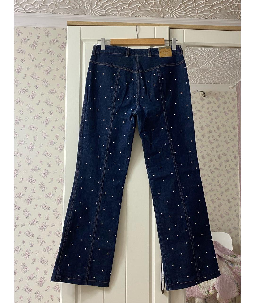 ESCADA Темно-синие хлопковые джинсы клеш, фото 2