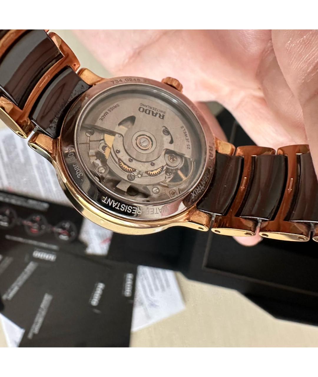 RADO Коричневые часы, фото 2